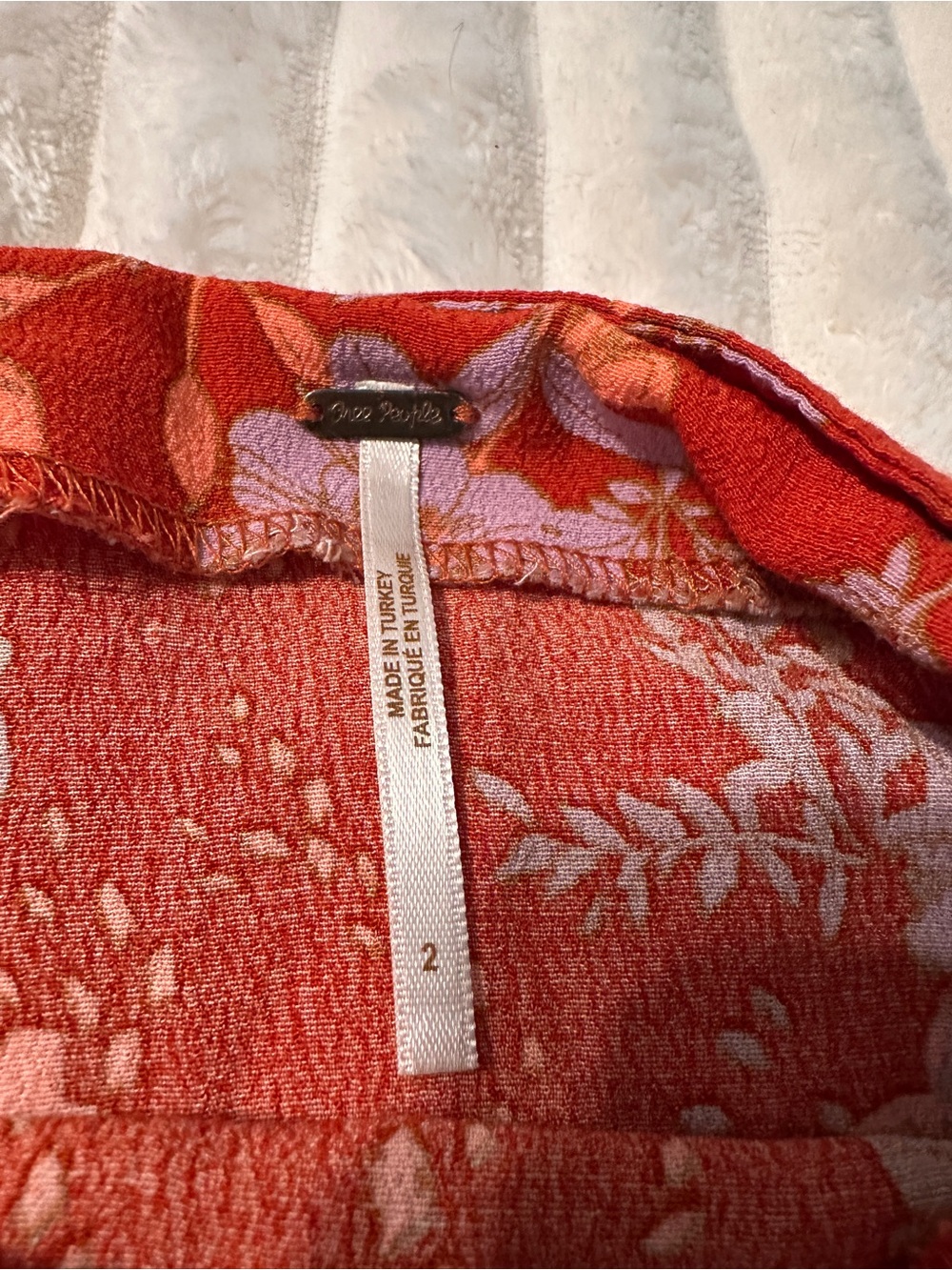 Free People Rust Floral Button-Front Midi Skirt - Picture 7 of 10